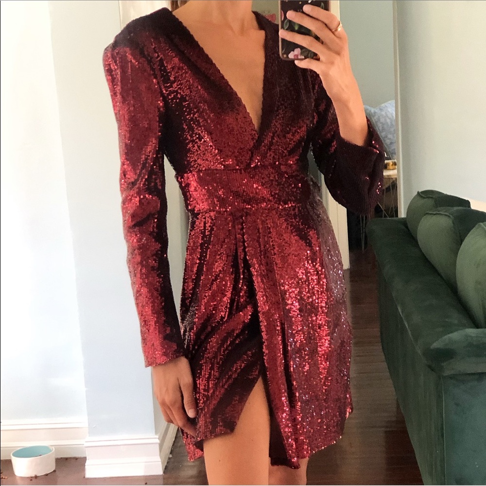 A.L.C Lily’s red sequin dress